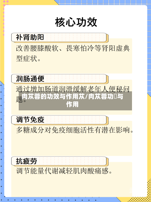 肉苁蓉的功效与作用苁/肉苁蓉功効与作用