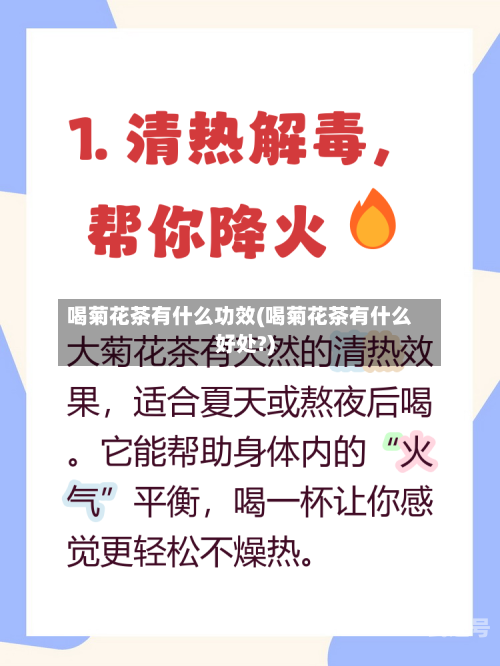 喝菊花茶有什么功效(喝菊花茶有什么好处?)