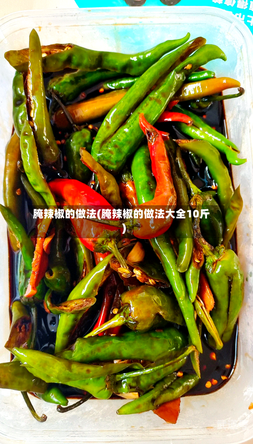 腌辣椒的做法(腌辣椒的做法大全10斤)