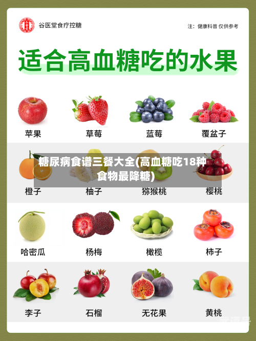 糖尿病食谱三餐大全(高血糖吃18种食物最降糖)