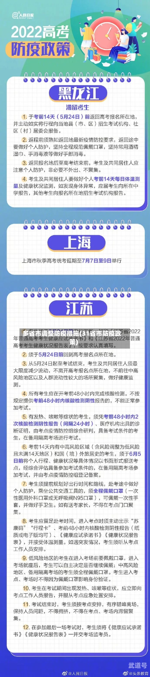 多省市调整防疫措施(31省市防疫政策)