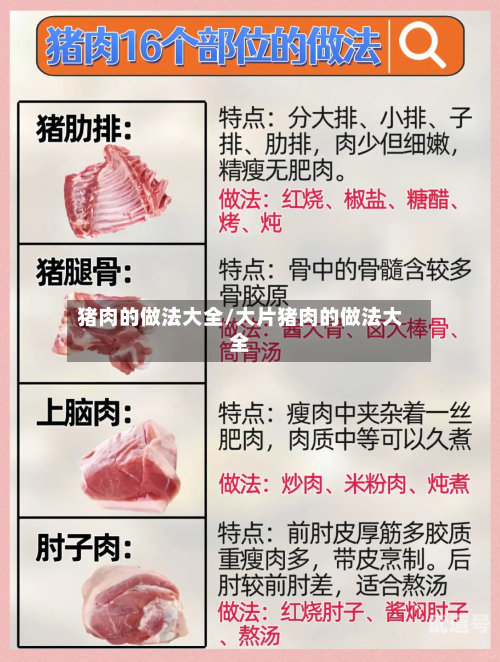 猪肉的做法大全/大片猪肉的做法大全