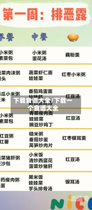下载食谱大全/下载一个食谱大全