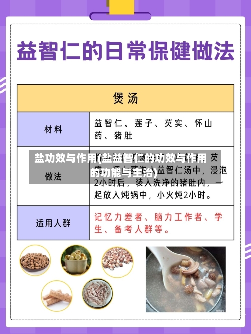 盐功效与作用(盐益智仁的功效与作用的功能与主治)