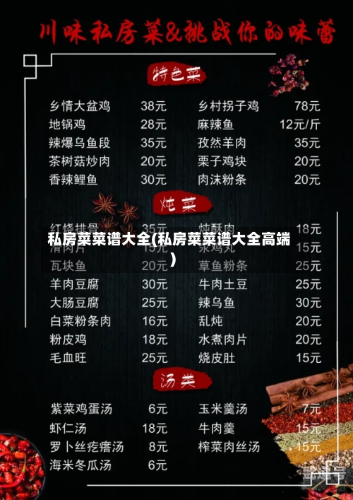 私房菜菜谱大全(私房菜菜谱大全高端)