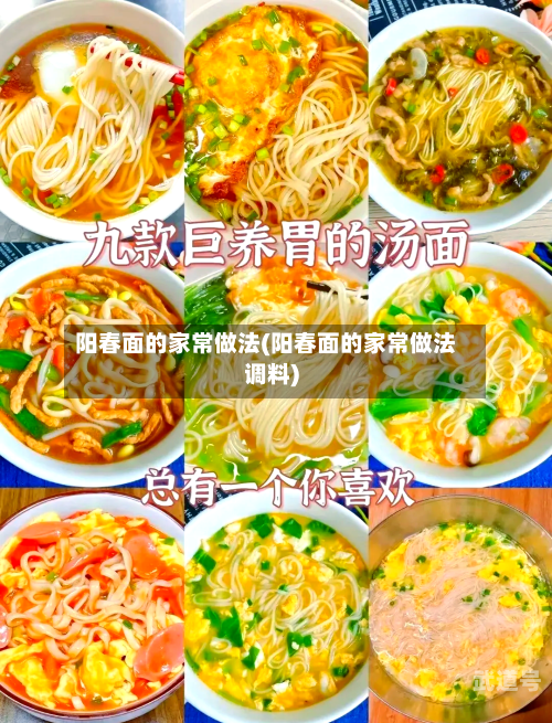 阳春面的家常做法(阳春面的家常做法调料)