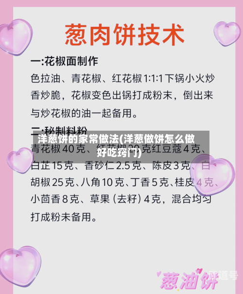 洋葱饼的家常做法(洋葱做饼怎么做好吃窍门)