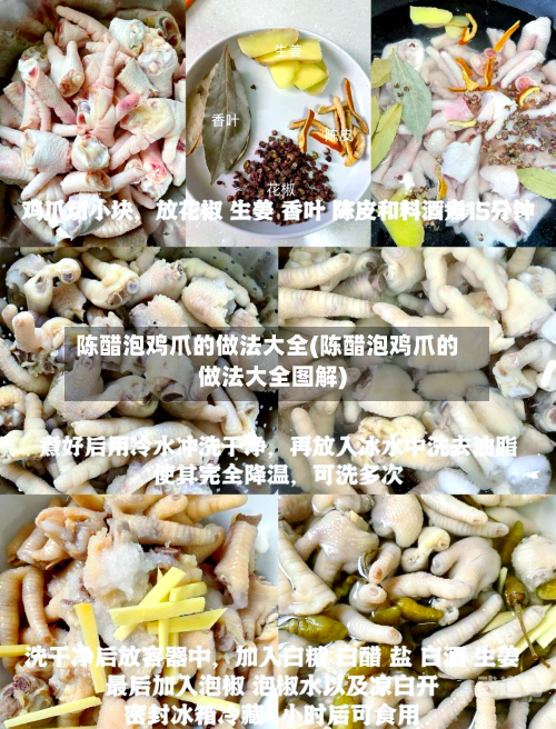 陈醋泡鸡爪的做法大全(陈醋泡鸡爪的做法大全图解)
